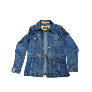 Women's Eddie Bauer Jean Jacket. Pockets. Stretch. Size Small.